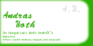 andras woth business card